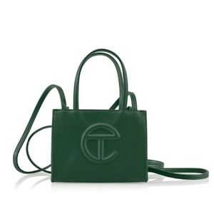 Telfar Small Shopping Bag in Dark Olive Leather
